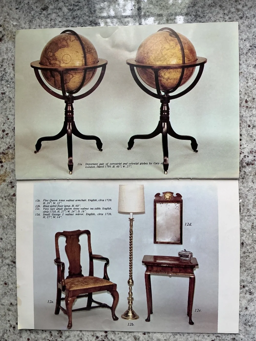 Rare George I Walnut Mirror with Brass Candler Holder